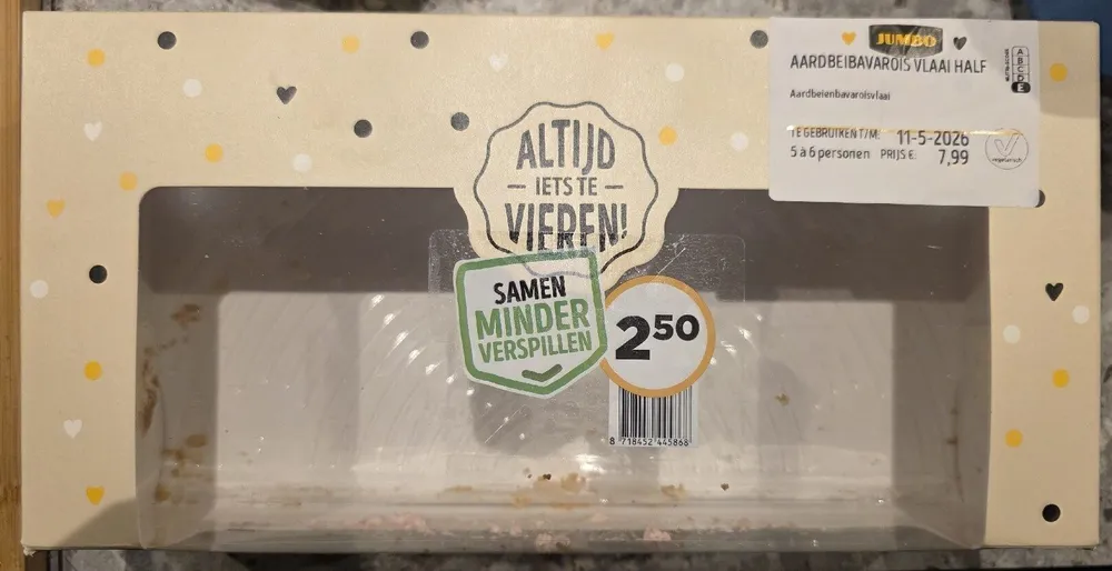 Aardbeibavarois Vlaai