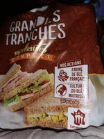 Grandes tranches pain de mie pain complet super u