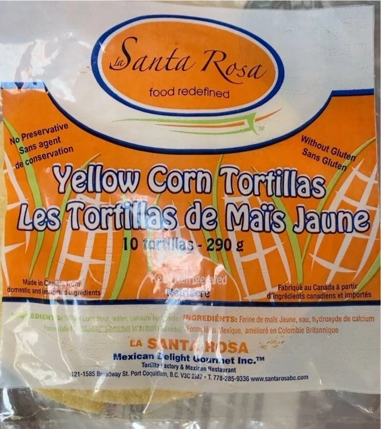 Yellow corn tortillas