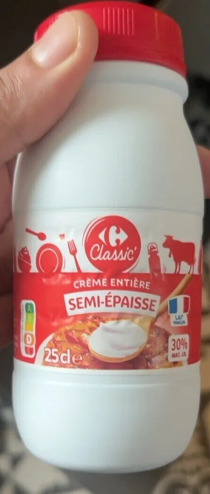 Creme entiere semi epaisse