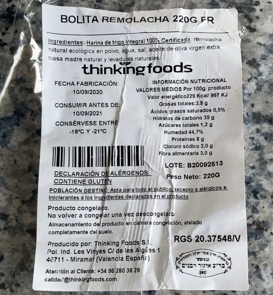 Bolita remolacha 220gr