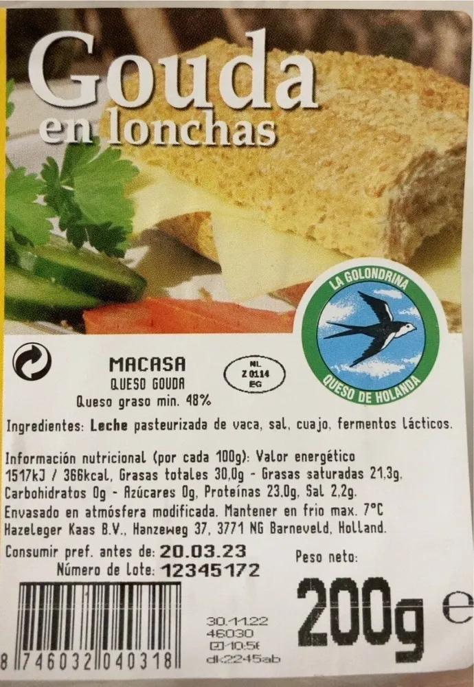 Gouda en lonchas