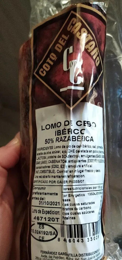 Lomo de cebo ibérico