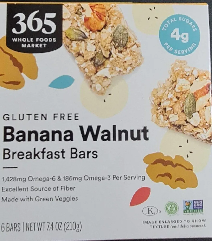 Banana Walnut  Breakfast Bars