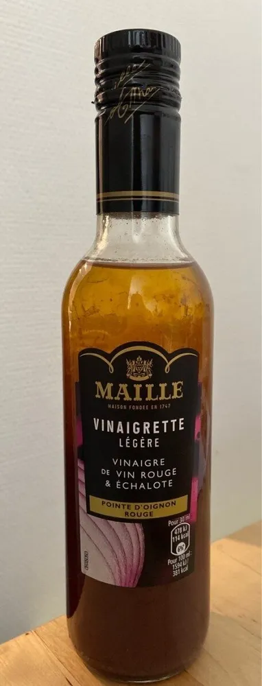 Vinaigrette légère vinaigre rouge et échalote