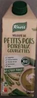 Velouté petits pois poireaux courgettes