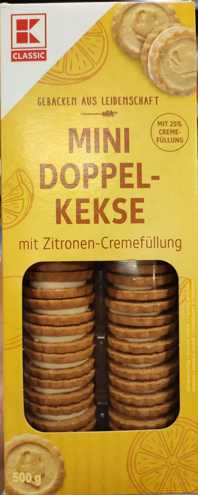 Mini Doppelkekse Zitronen Cremefüllung