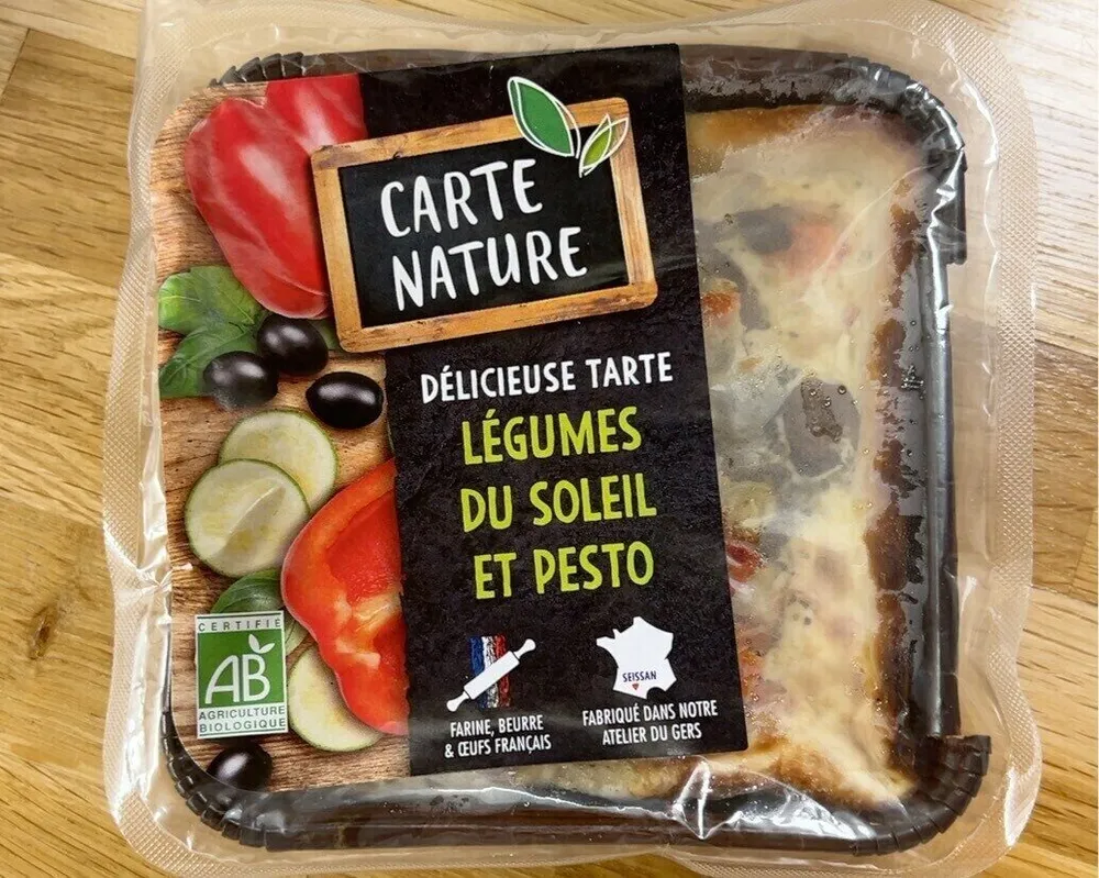 Délicieuse tarte legumes du soleil et pesto
