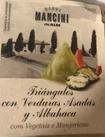 Triangulos con Verduras asadas y albahaca