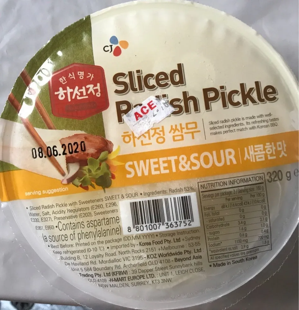 Sliced radish pickle