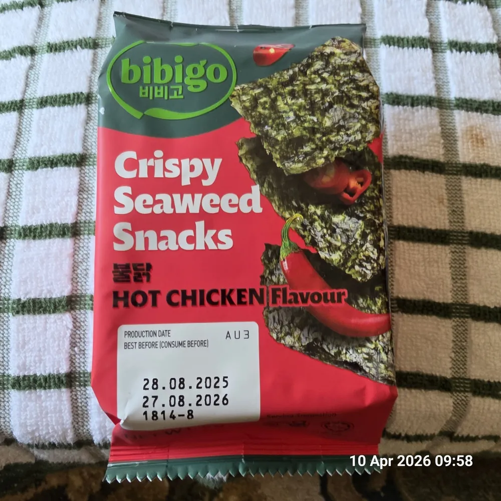 Crispy Seaweed Snacks Hot Chicken Flavour