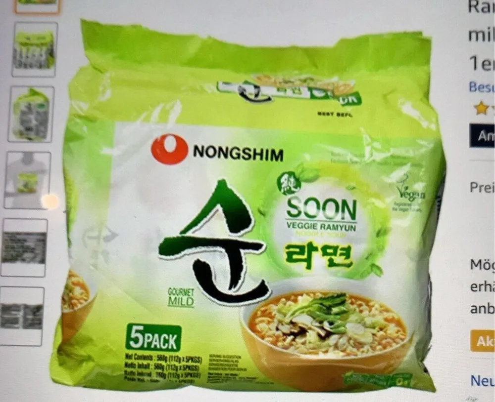 Koreanische Gemüse Ramen Suppe