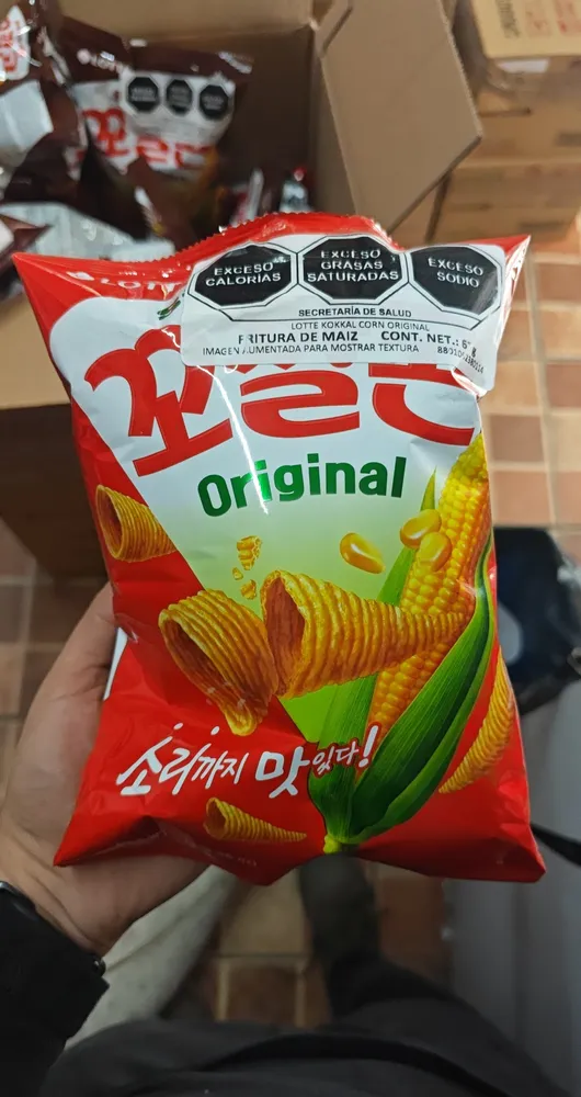 Lotte Corn Snack: Original 2.7 Oz