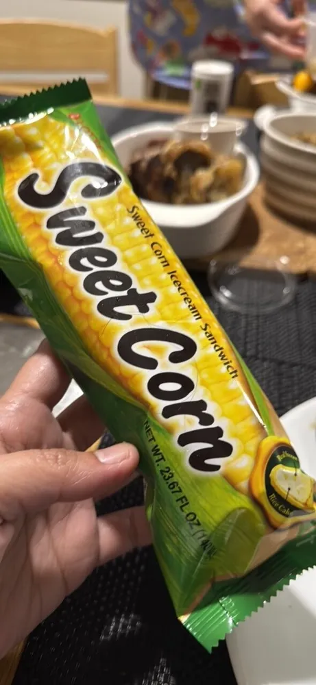 Sweet corn ice cream