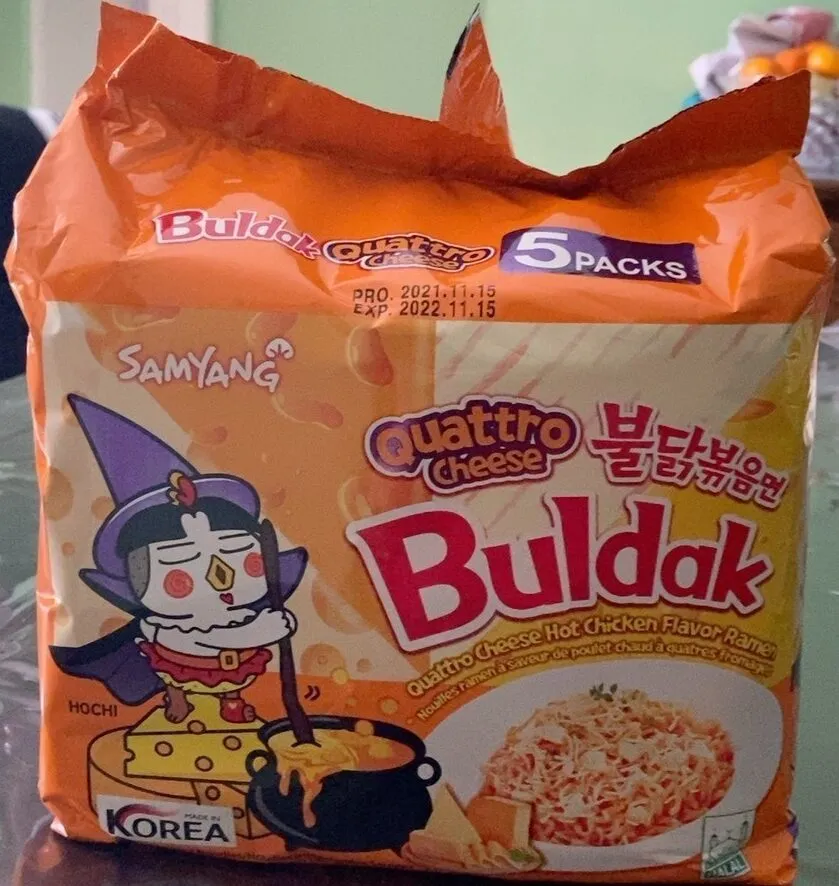 Quattro cheese Hot chicken flavor ramen