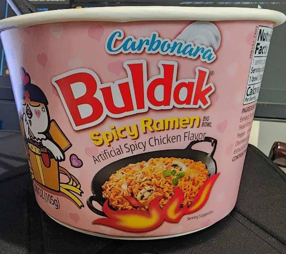 Samyang carbonara buldak hot chicken flavor ramen
