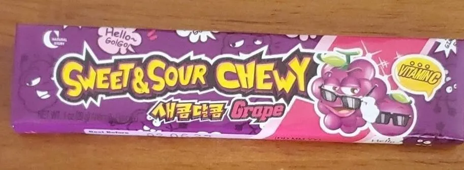 Sweet and sour chewy grape