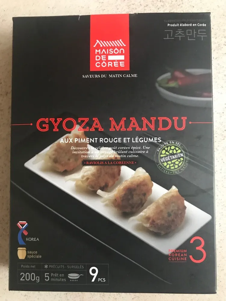 Gyoza Mandu aux Piment Rouge et Légumes