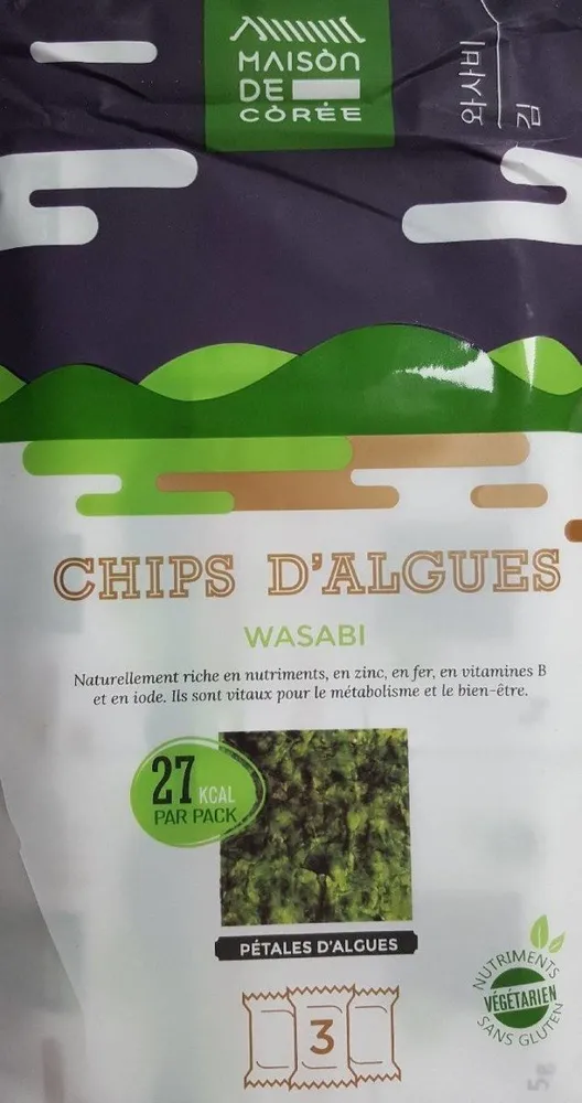 Chips d'algues wasabi