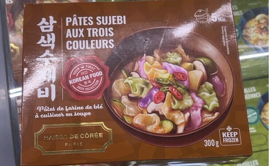 Pates sujebi aux trois couleurs