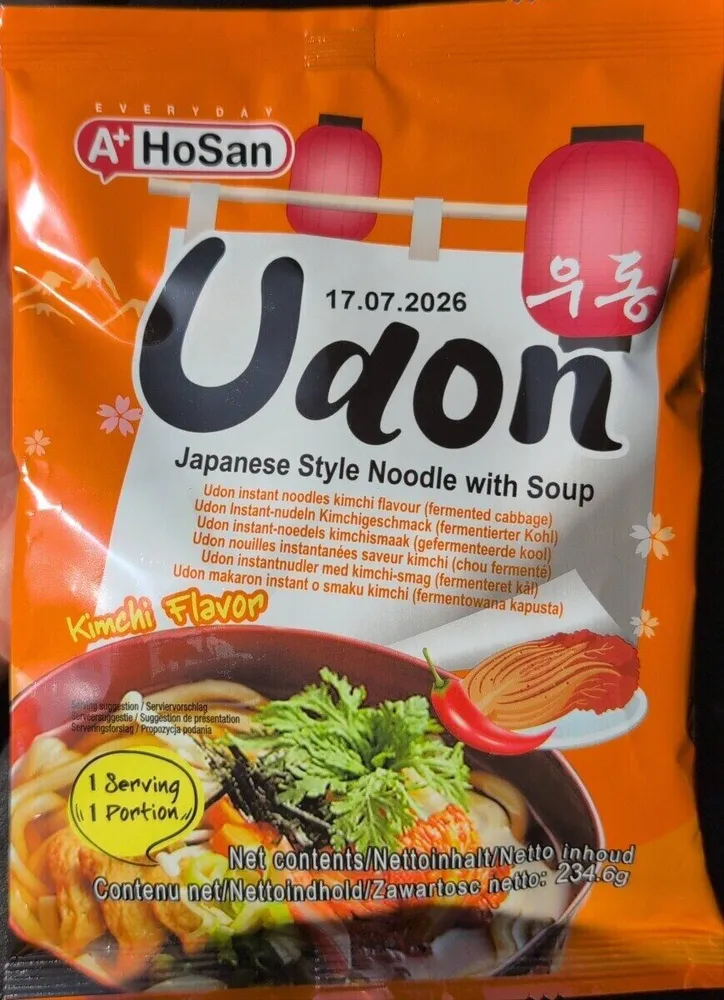 Udon Noodle Soup With Kimchi