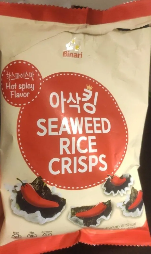 Seaweed rice crisps
