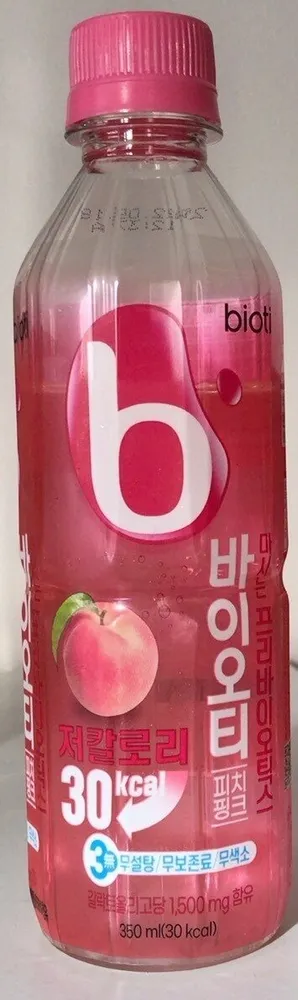 Prebiotics drink peach pink