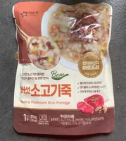 Beef and mushroom rice porridge