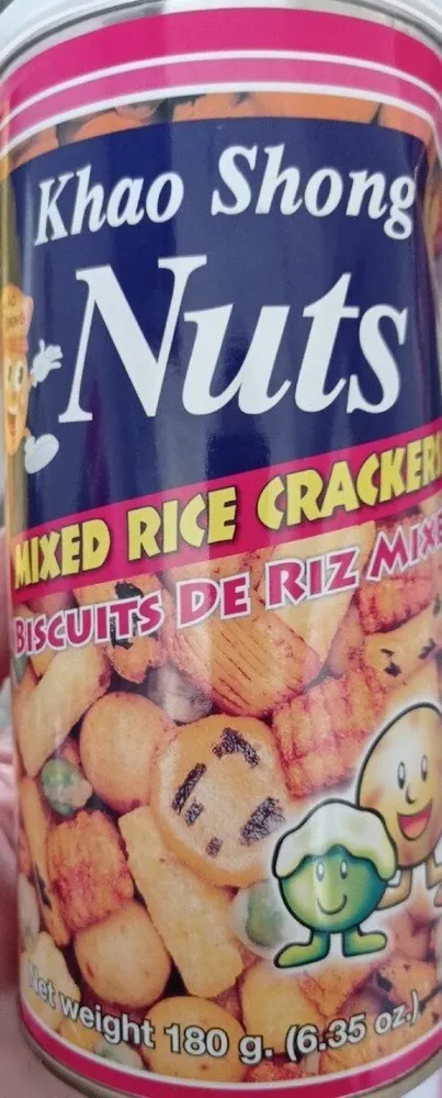 Khao Shong Nuts Mixed Rice Crackers Tin 180G