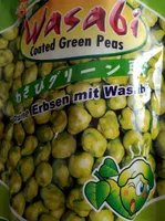 Wasabi coated green peas