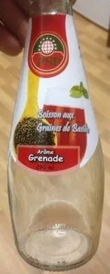 Boisson aux graines de basilic arôme grenade