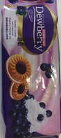 Sandwich Cookies with Cream and Blueberry Flavored Jam