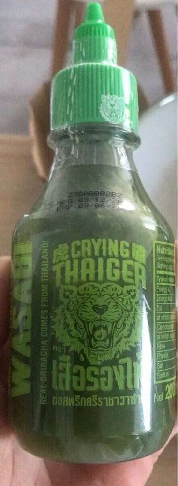 Sriracha chili sauce wasabi