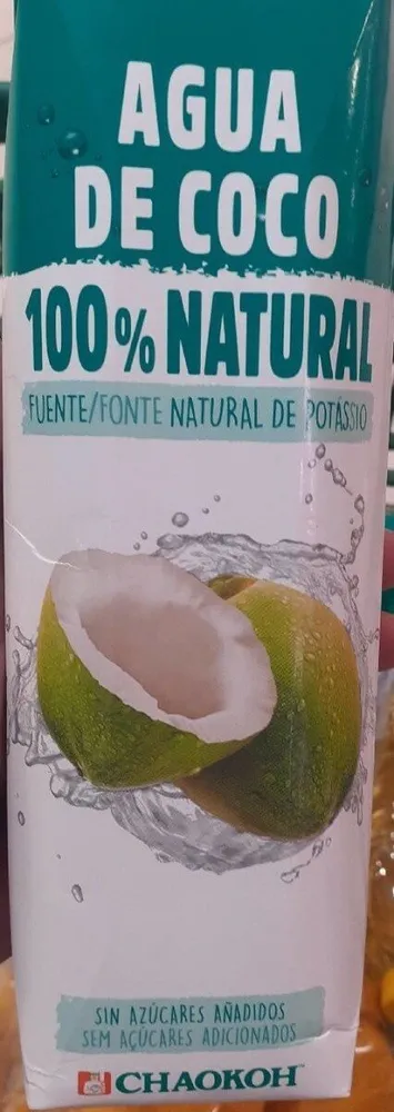 Agua de coco 100% natural