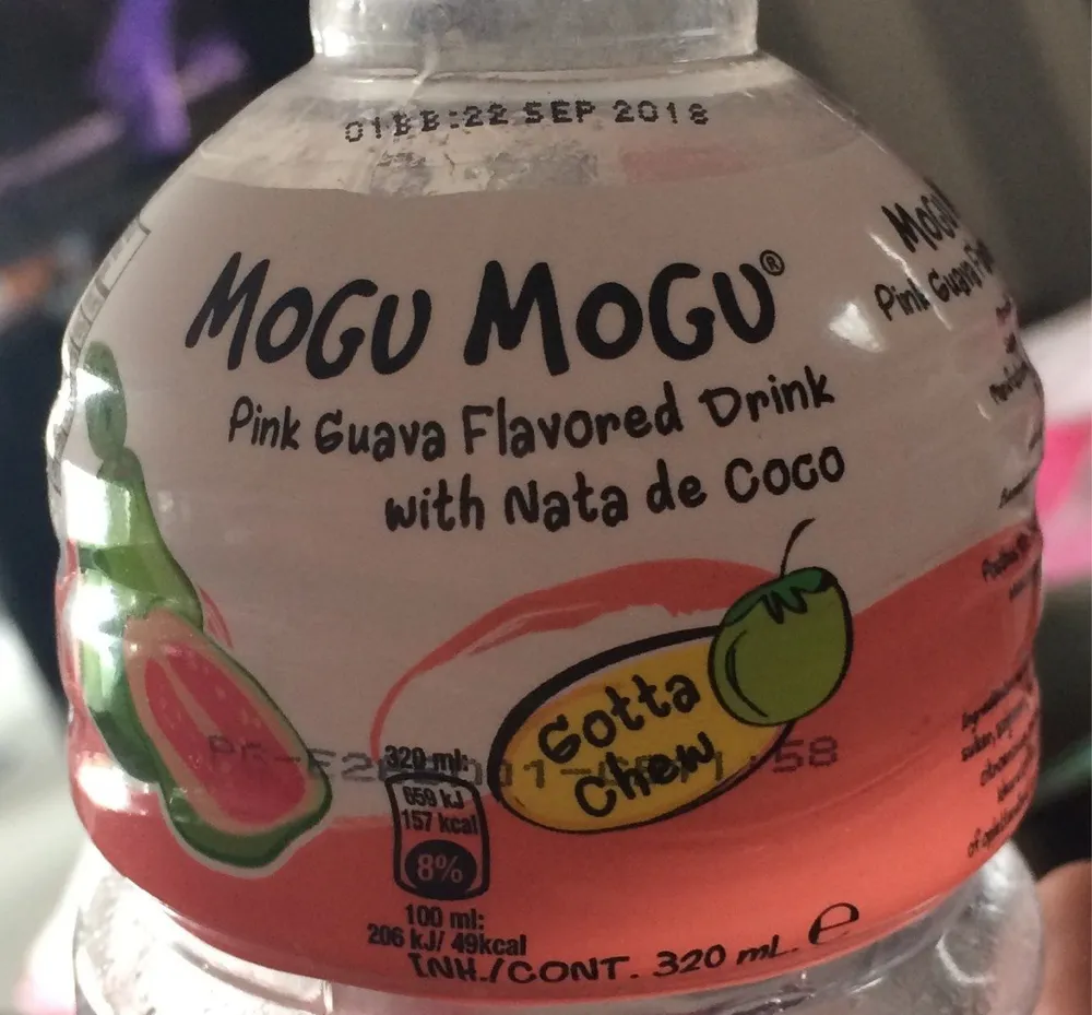 Pink Guava Flavored Drink with Nata de Coco
