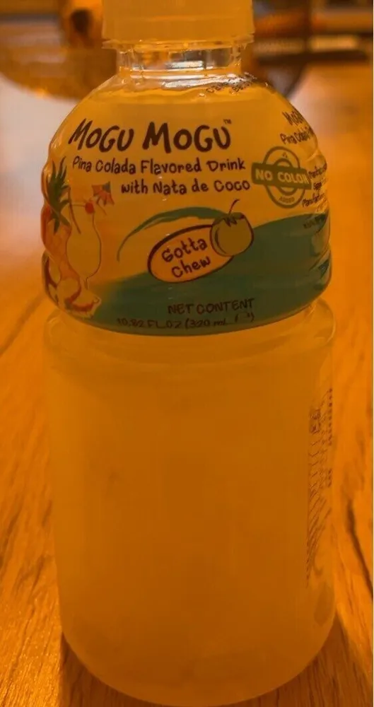 Pina Colada flavored drink with nata de coco