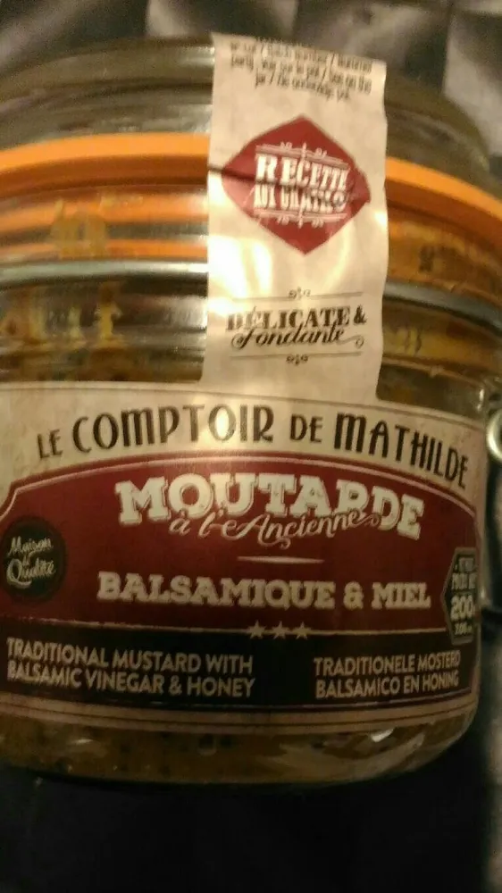 Moutarde à l'ancienne balsamique et miel
