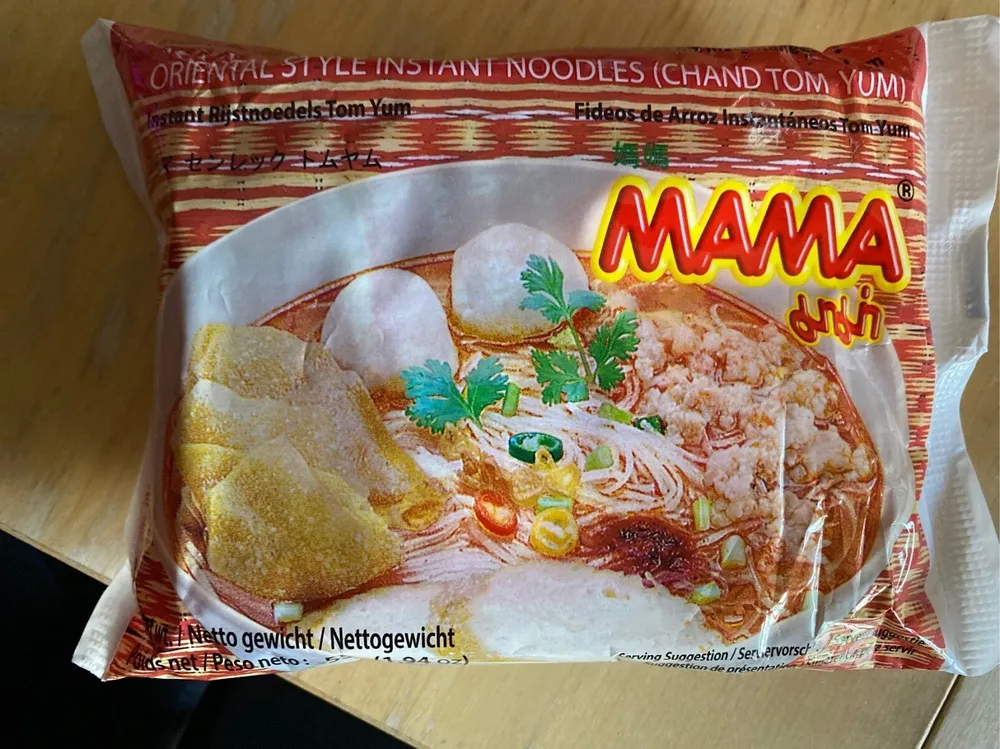Oriental style instant noodle chand tom yum