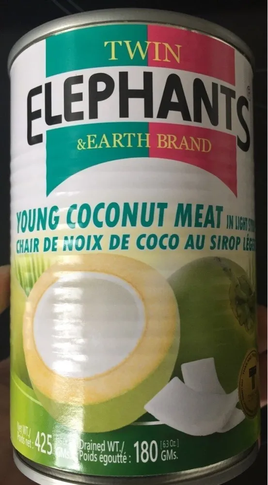 Chair de noix de coco au sirop léger