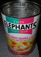 Tropical fruits cocktail
