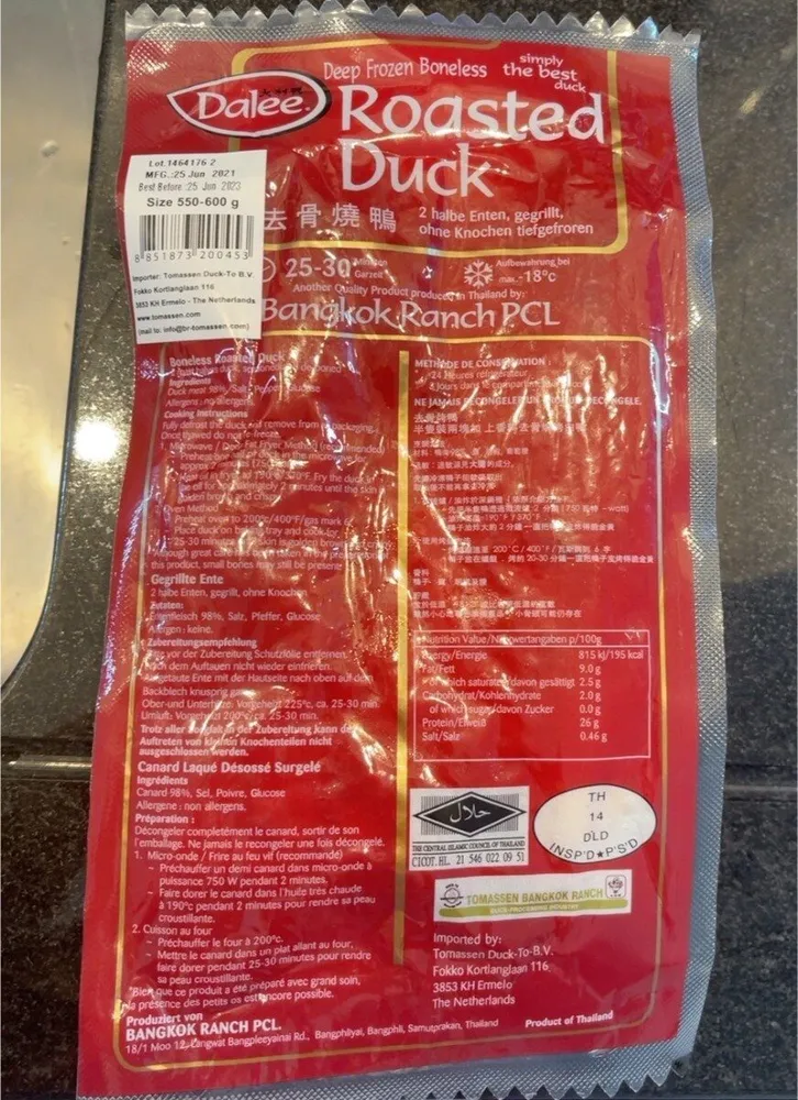 Roasted duck
