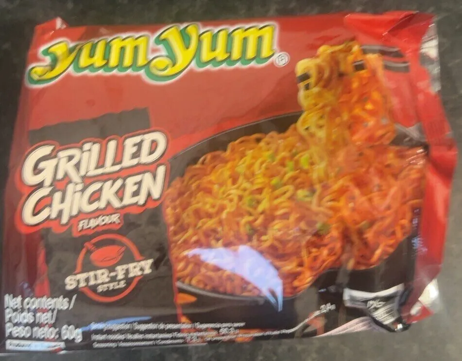 Yumyum instant noddles grilled chicken