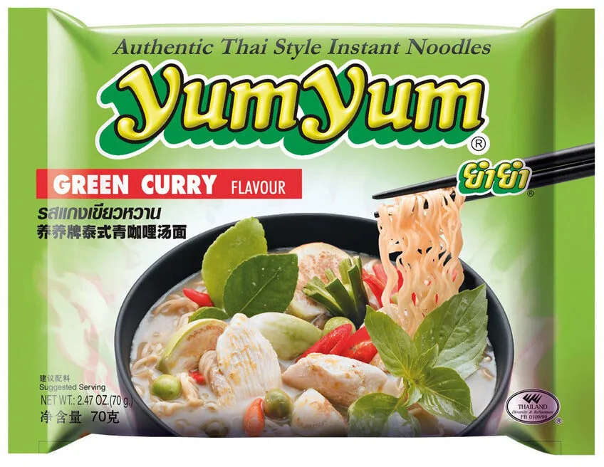 Nouilles Asiatiques Saveur Curry Vert
