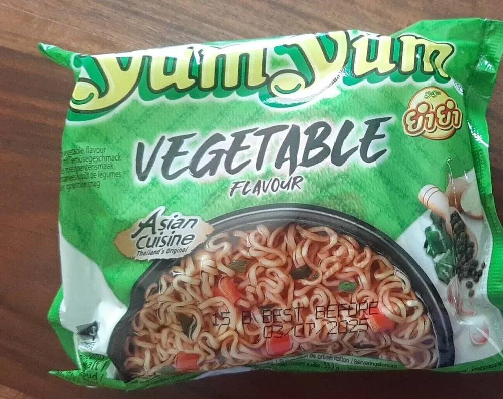Nouilles instantanées au goût de légumes, pack de 5
