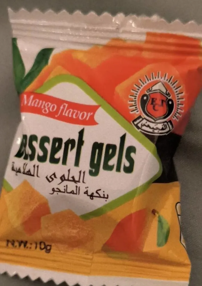 Dessert gels - mango flavor