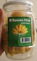 Banana chip with sugar
