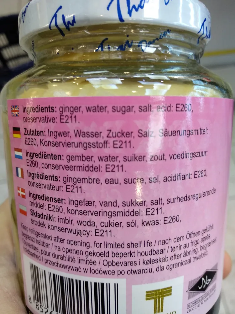 Ingwer In Scheiben = 454 G = Für Sushi = Thai Dancer