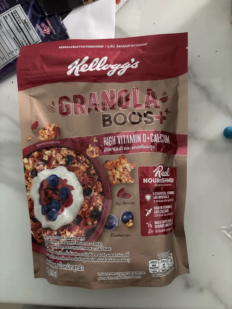 Crunchy Multigrain Granola With Goji Berries And Blueberries Breakfast Cereal