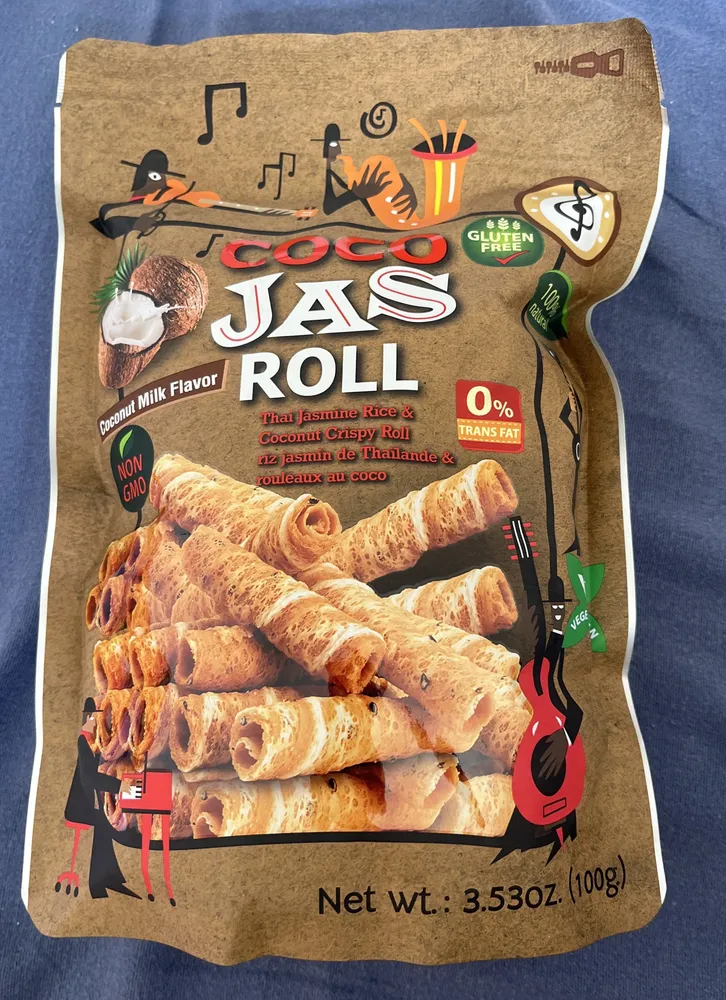 Rice & coconut rolls with coconut milk flavour