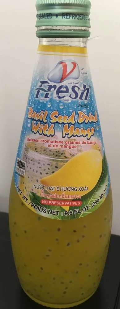 Basil and Seed Drink With Mango